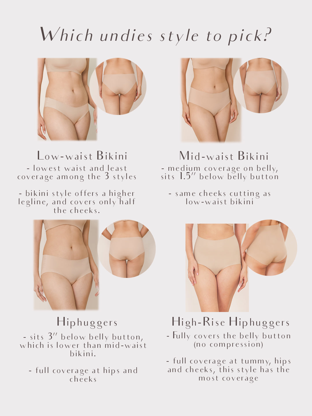 AIRE Seamless Panties (High-rise Hiphugger) - 2 colours