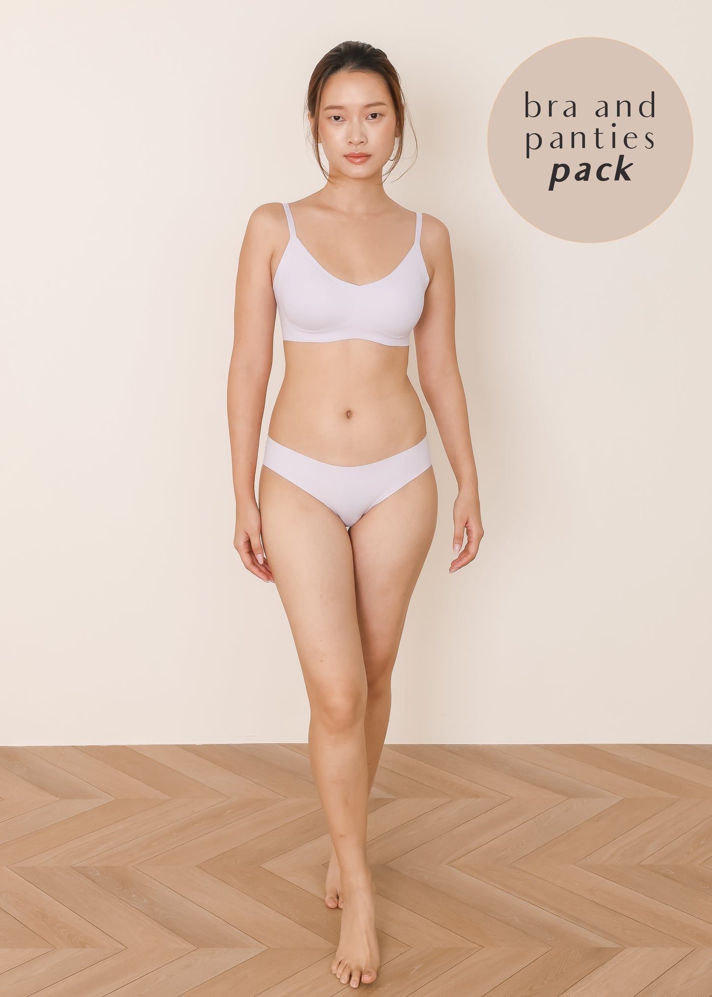 AIRE All-day Seamless Bra & Panties Pack (Cool Lilac)