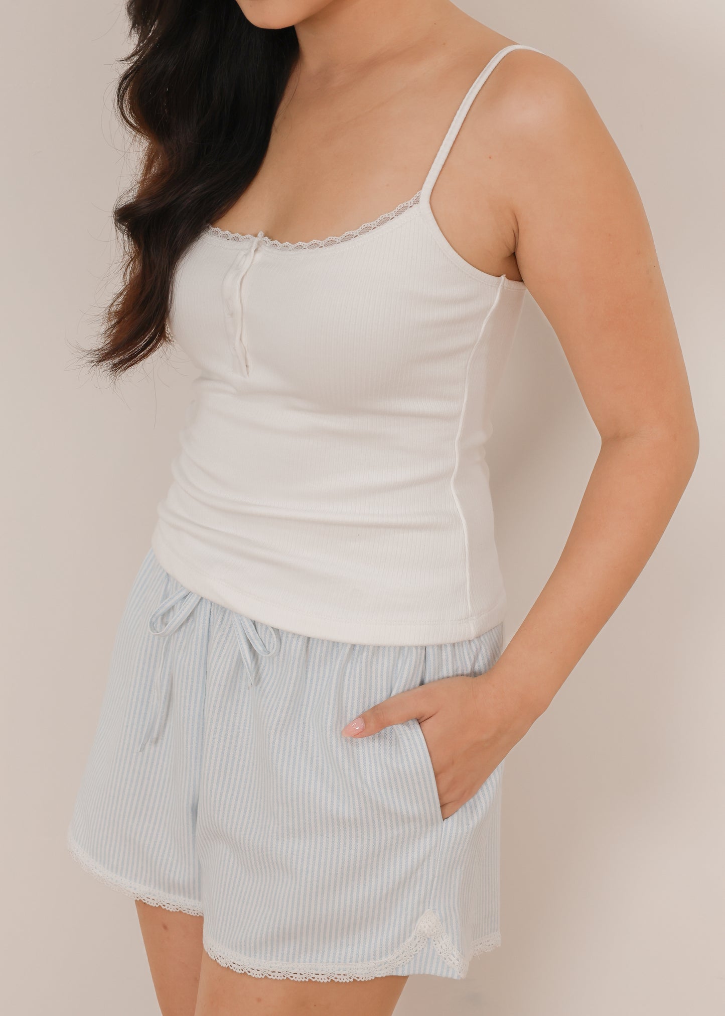 AIRE Everyday Lace Trim Top (Cami/Tee)