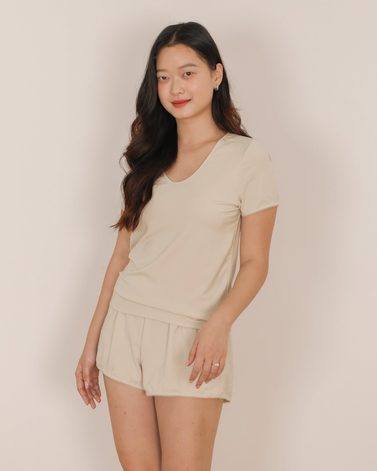 AIRE Basic Sleep Set (Pink, Cream, Dark Grey)
