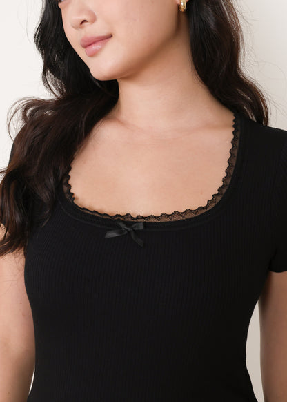 AIRE Snuggle Sleeved Set (Black, Grey) - Sleepwear