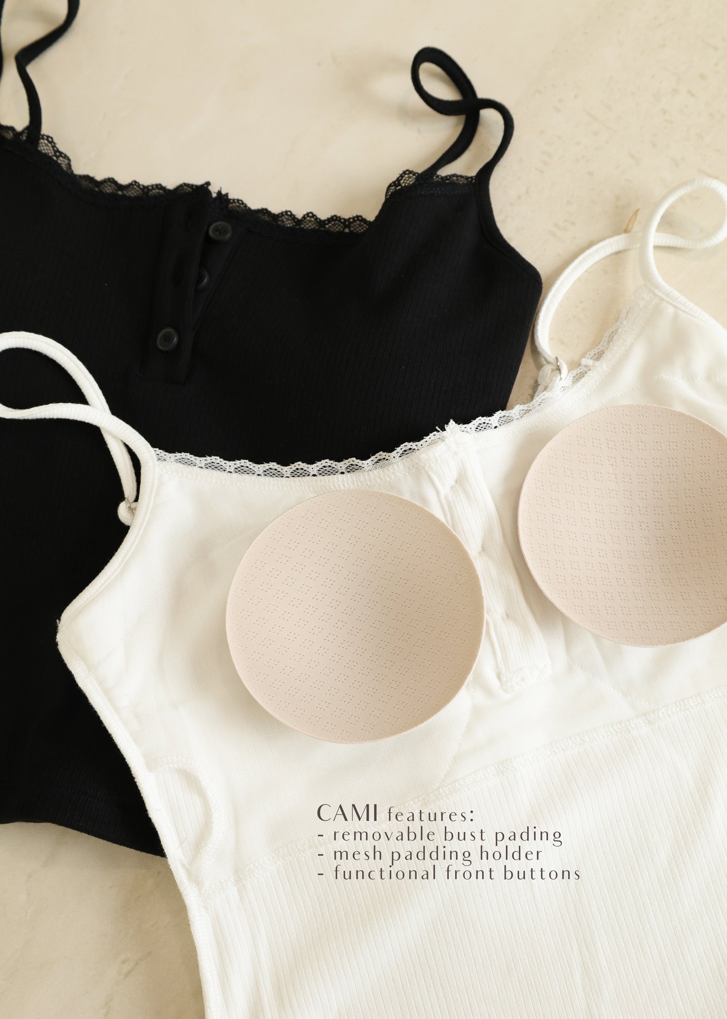 AIRE Everyday Lace Trim Top (Cami/Tee)