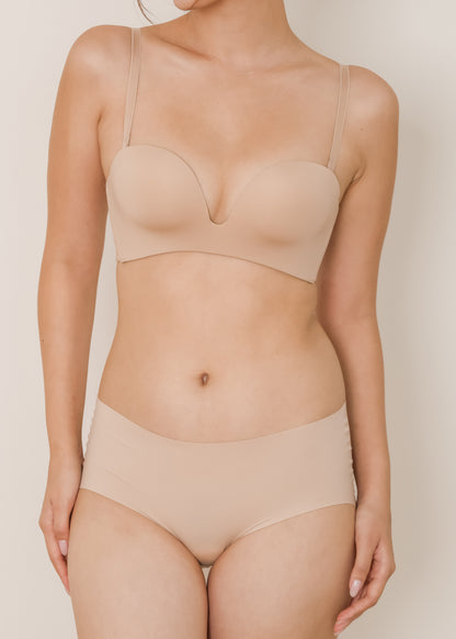 AIRE Plunge Push-up Bra (Black/Nude)
