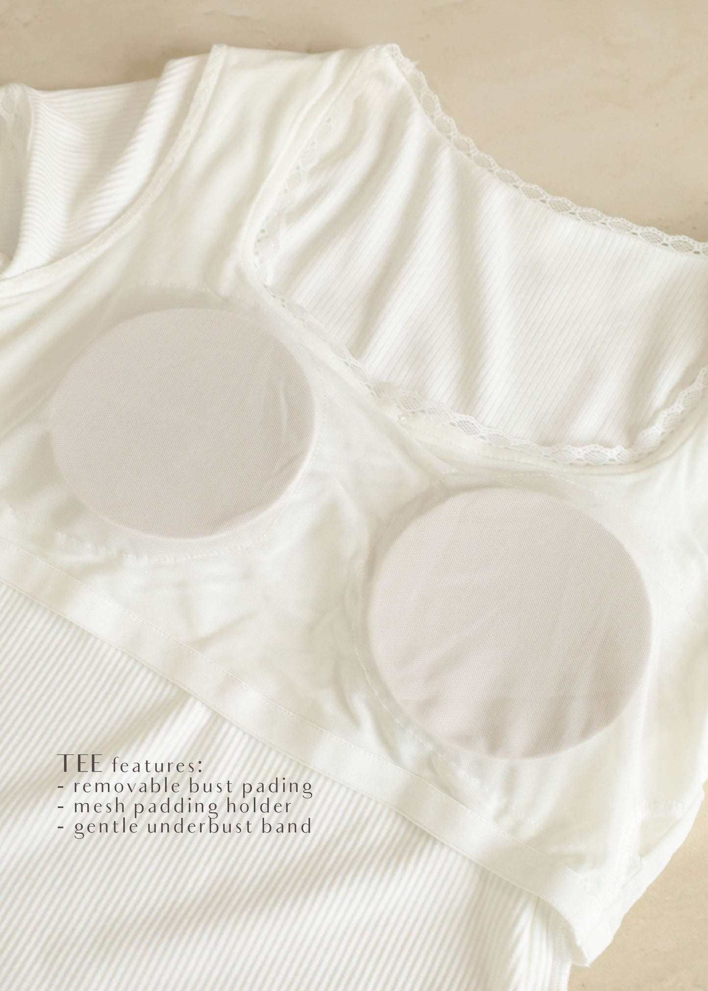 AIRE Everyday Lace Trim Top (Cami/Tee)